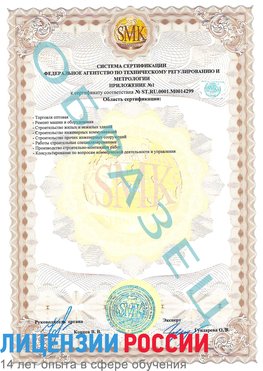 Образец сертификата соответствия (приложение) Коркино Сертификат ISO 14001